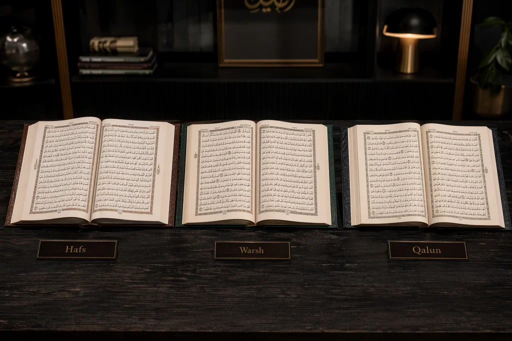 Ḥafṣ and Warsh editions — two 'perfect' Qurans that differ
